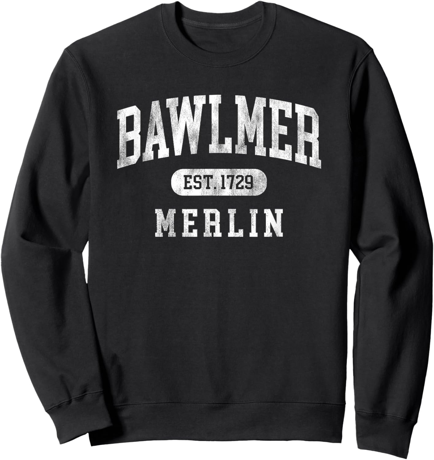 Bawlmer Merlin Charm City Funny Baltimore MD Slang Souvenir Sweatshirt - Sweatshirt | Black