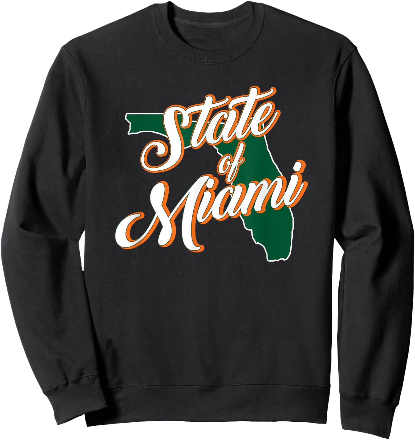 Miami Lifestyle Statement State of Miami Bold Florida Love Sweatshirt - Sweatshirt | Black