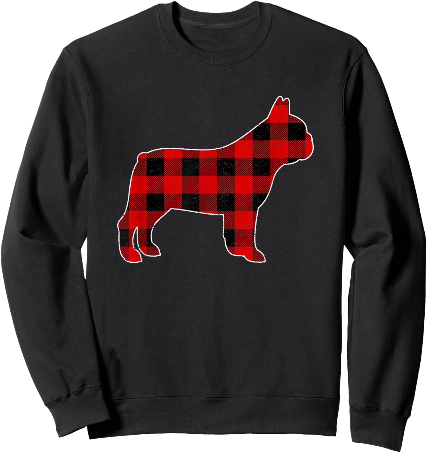 Christmas French bulldog Pajama Pj, Christmas Dog Buffalo Women Kids Sweatshirt - Sweatshirt | Black