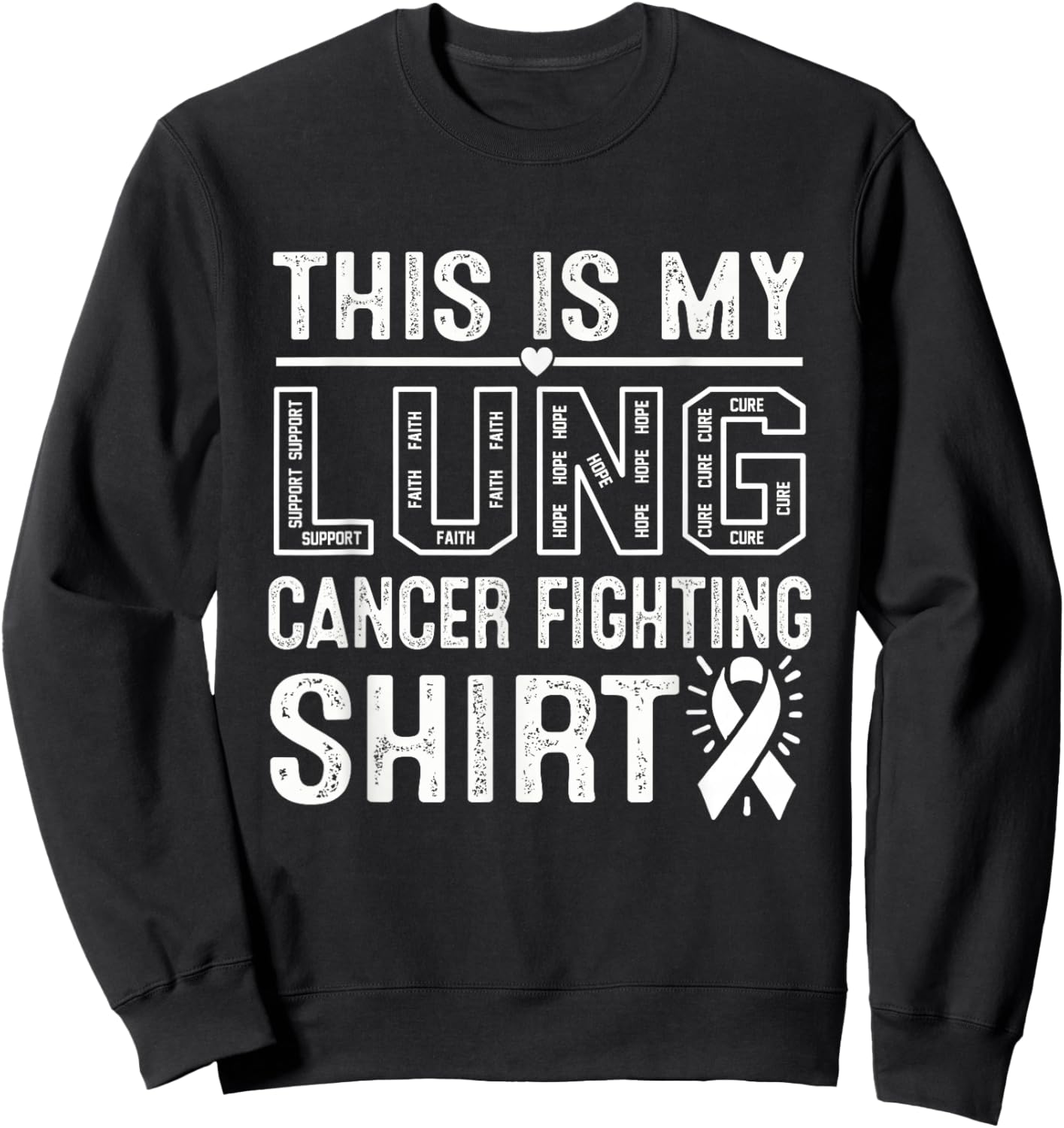 This Is My Lung Cancer Fighting Lung Cancer Awareness Sweatshirt - Sweatshirt | Black