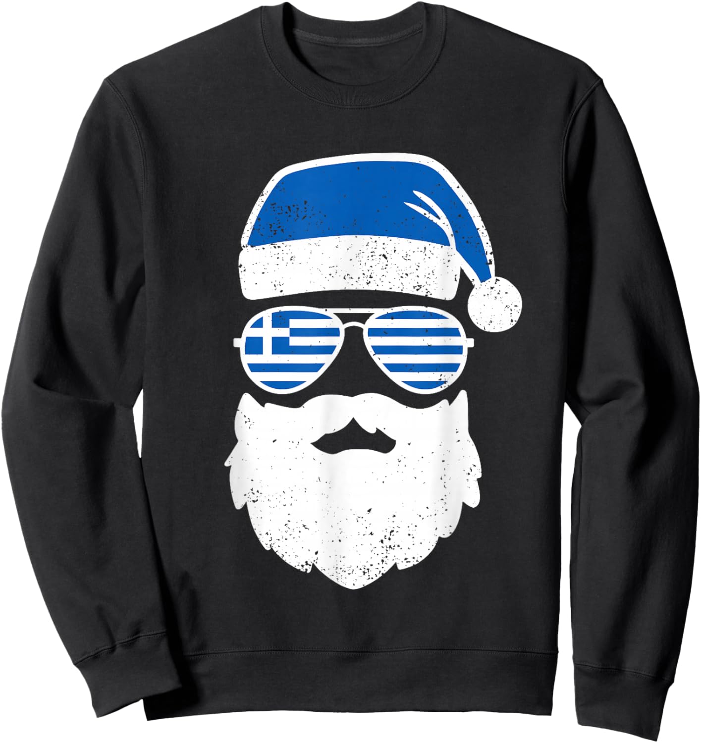 Funny Greek Christmas Pajama Funny Greek Matching Family Sweatshirt - Sweatshirt | Black