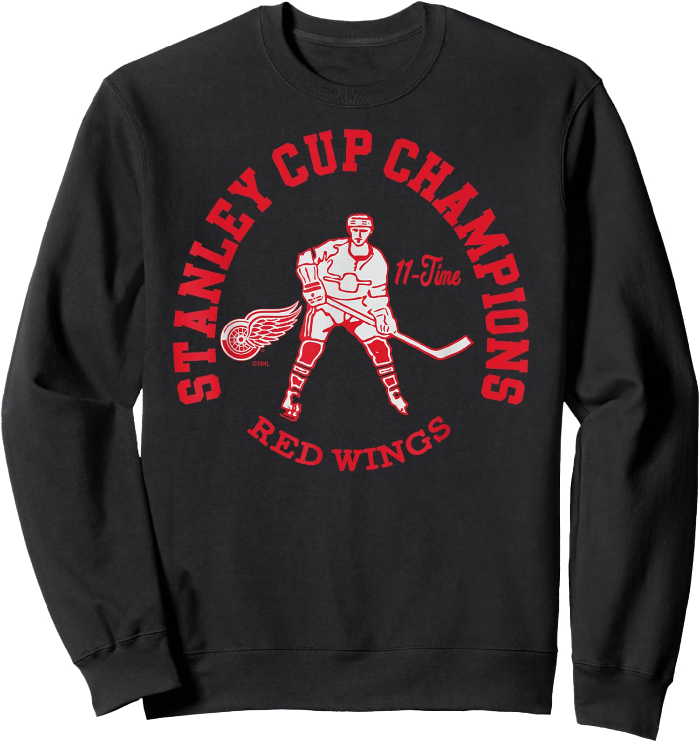 Detroit Red Wings Stanley Cup Champions 11-Time Sweatshirt - Sweatshirt | Black