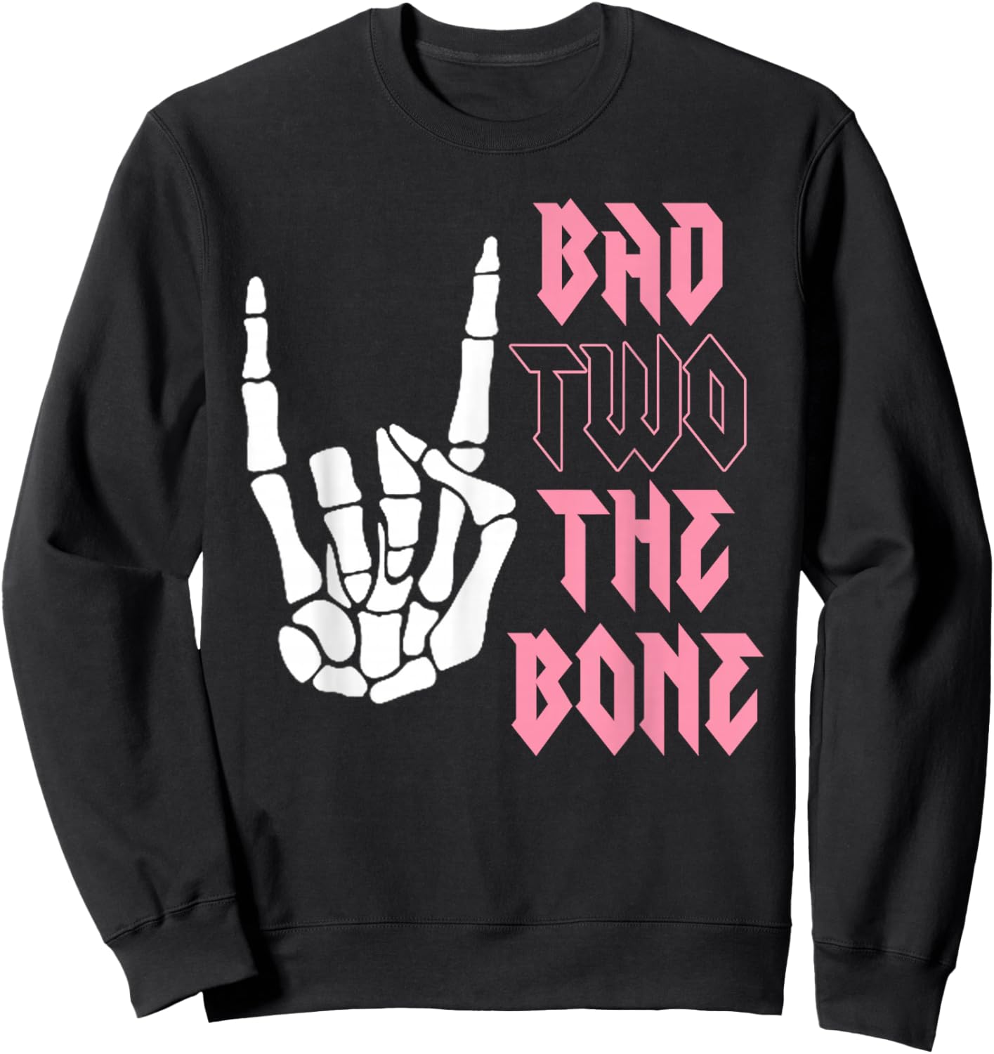 Bad Two the Bone Shirt 2nd Birthday 2 Years Old Birthday Sweatshirt - Sweatshirt | Black