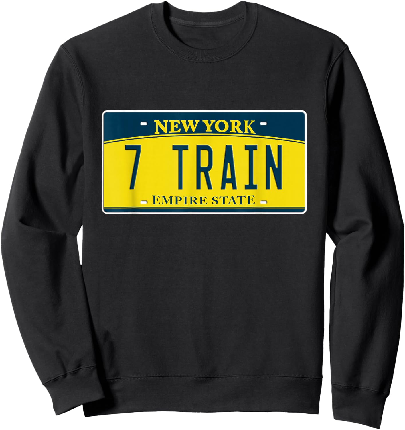 7 Train NYC Subway Flushing Queens Old New York Sweatshirt - Sweatshirt | Black
