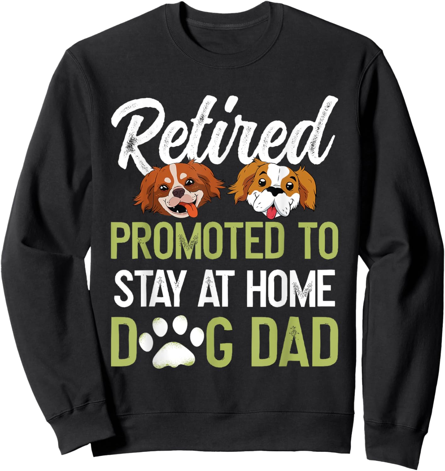 Retired Promoted To Stay At Home Dog Dad Women Sweatshirt - Sweatshirt | Black