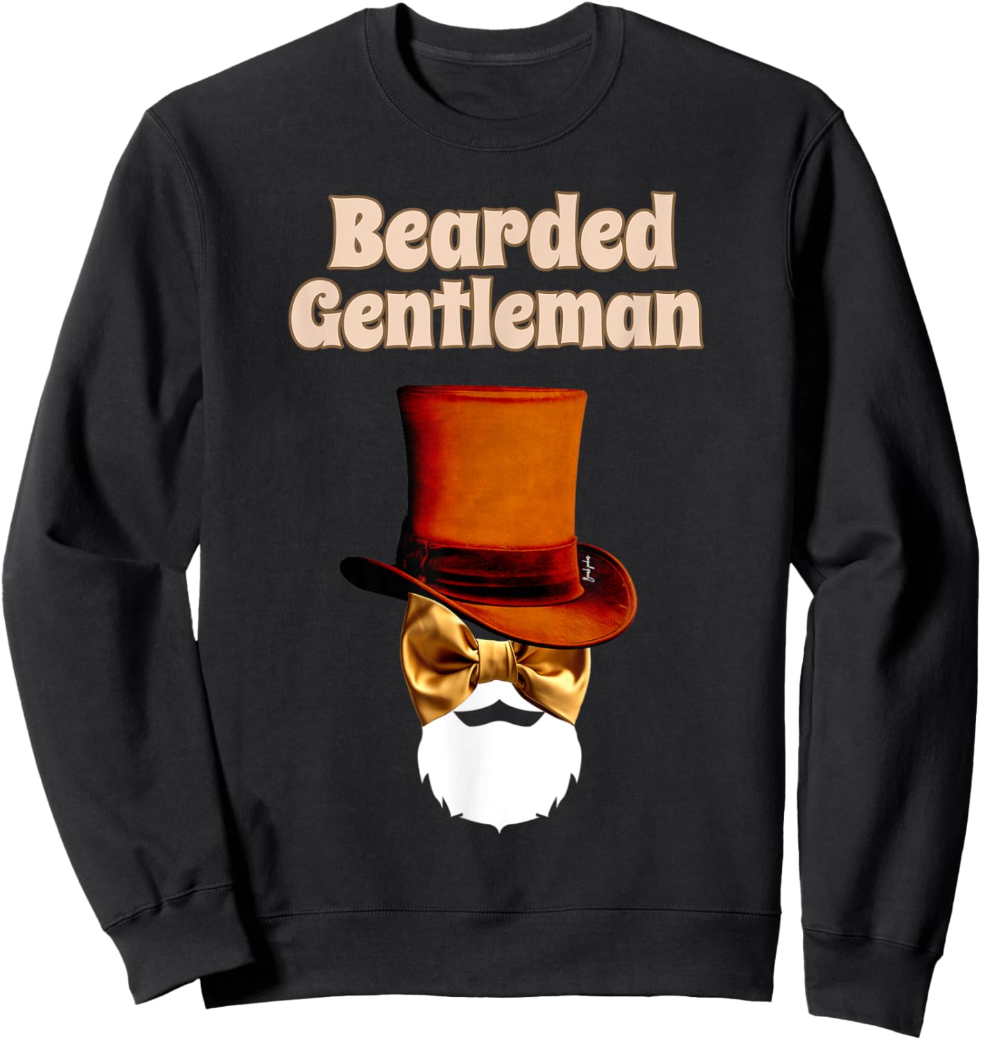 Bearded Gentleman Beard Husband Gift Sweatshirt - Sweatshirt | Black