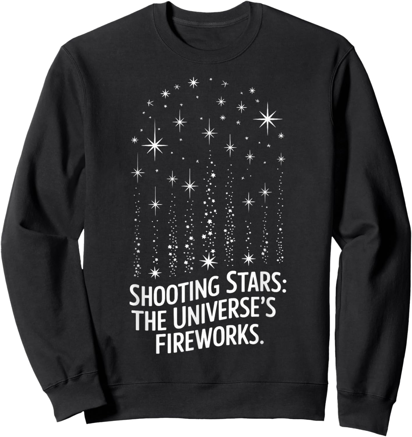 Shooting Stars Celestial Design for Astronomy Lovers Sweatshirt - Sweatshirt | Black