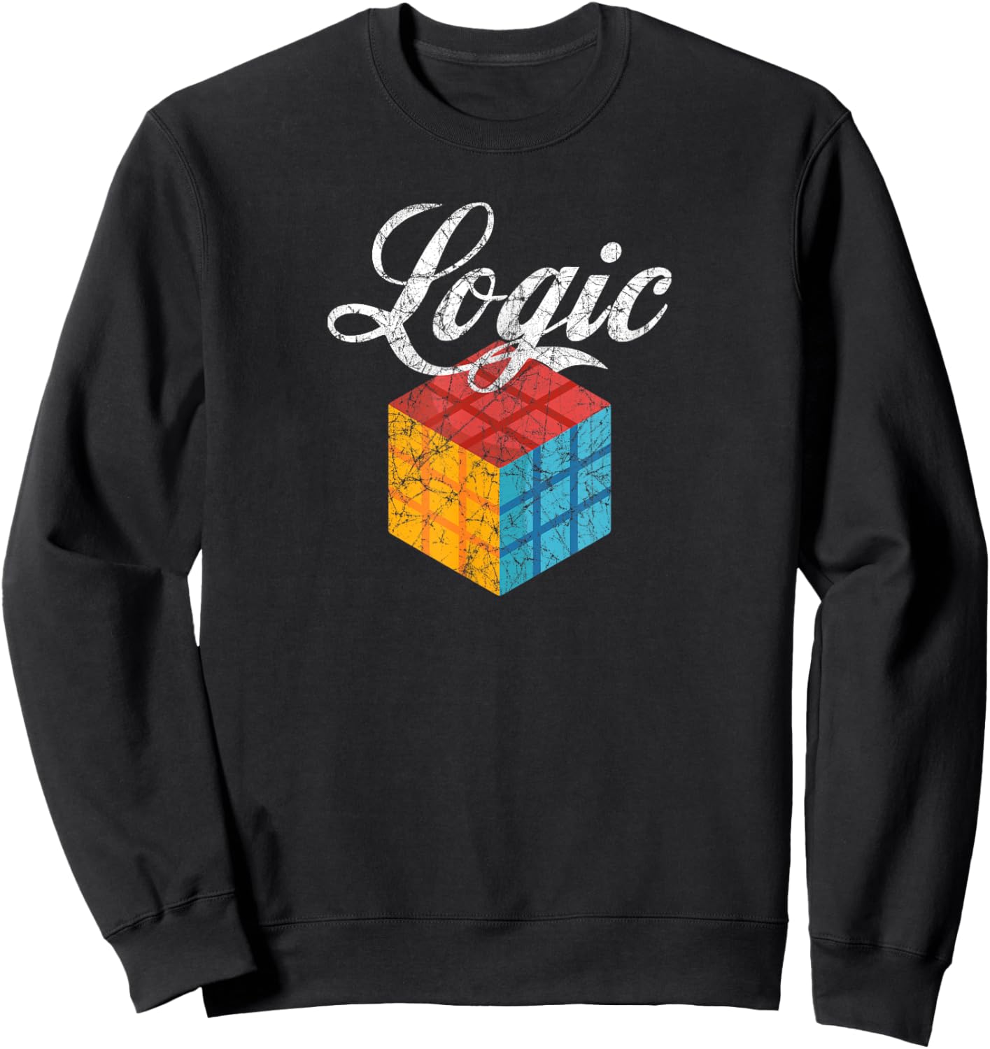 Vintage Distressed Logic Rap and Hip Hop Sweatshirt - Sweatshirt | Black