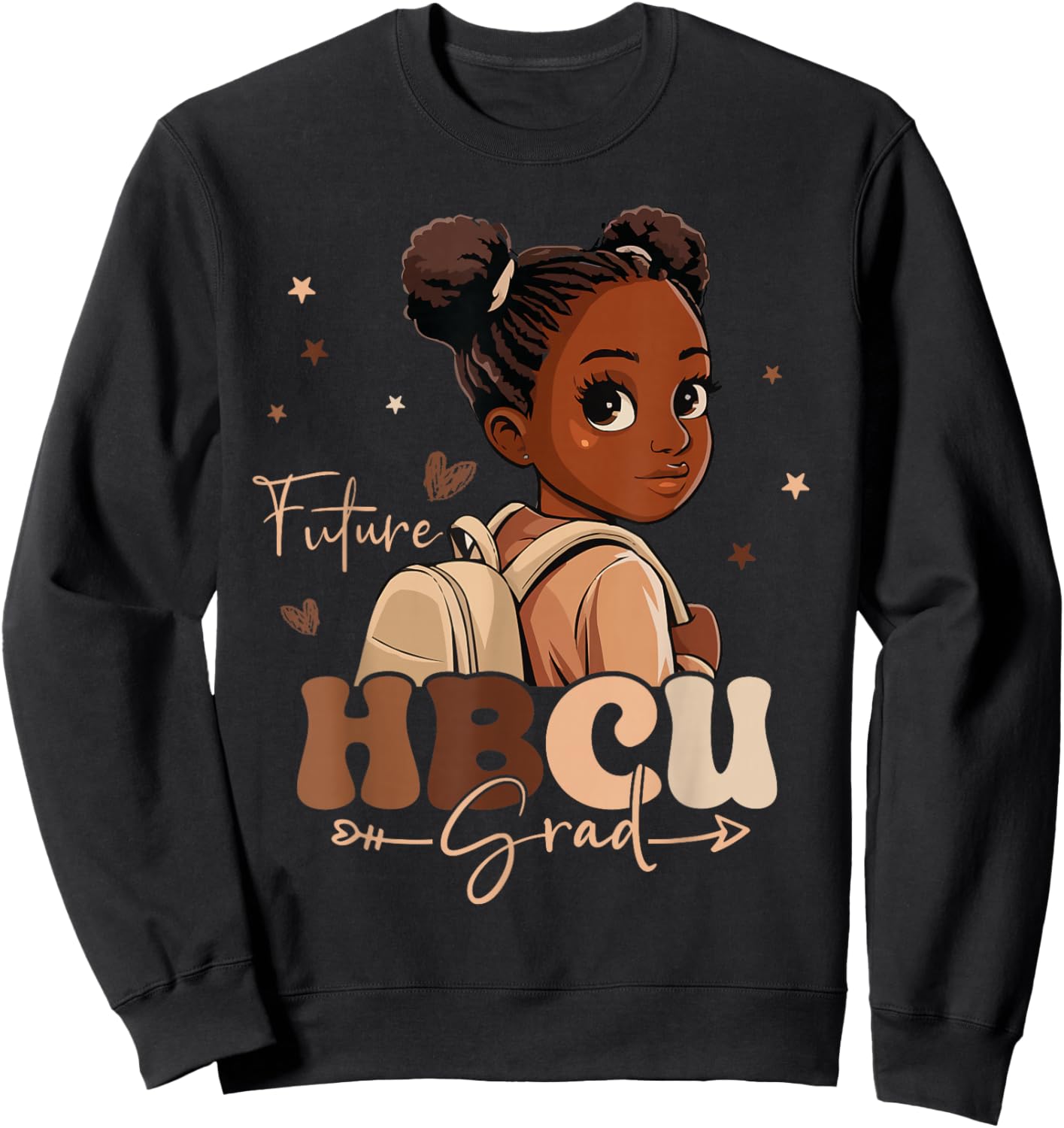 Future HBCU Grad kids Black Girl Afro Black History Month Sweatshirt - Sweatshirt | Black