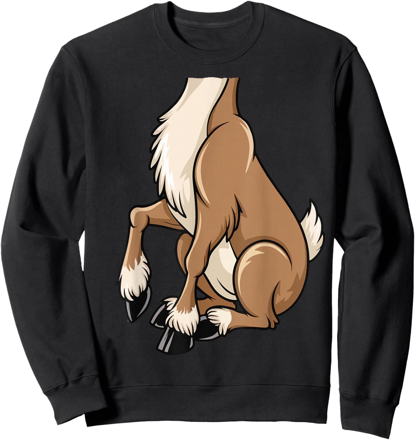 Reindeer Shirt Adult Kids Men Women Brown Deer Costume Sweatshirt - Sweatshirt | Black