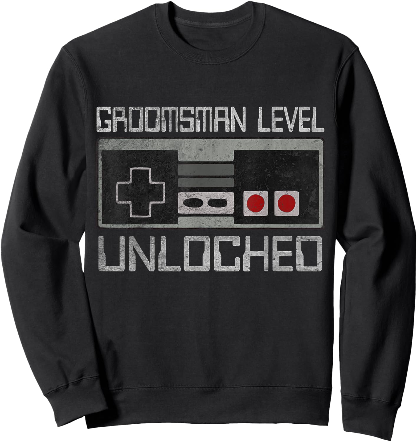 Groomsmen Matching Bachelor Party For Gamer Husband Wedding Sweatshirt - Sweatshirt | Black