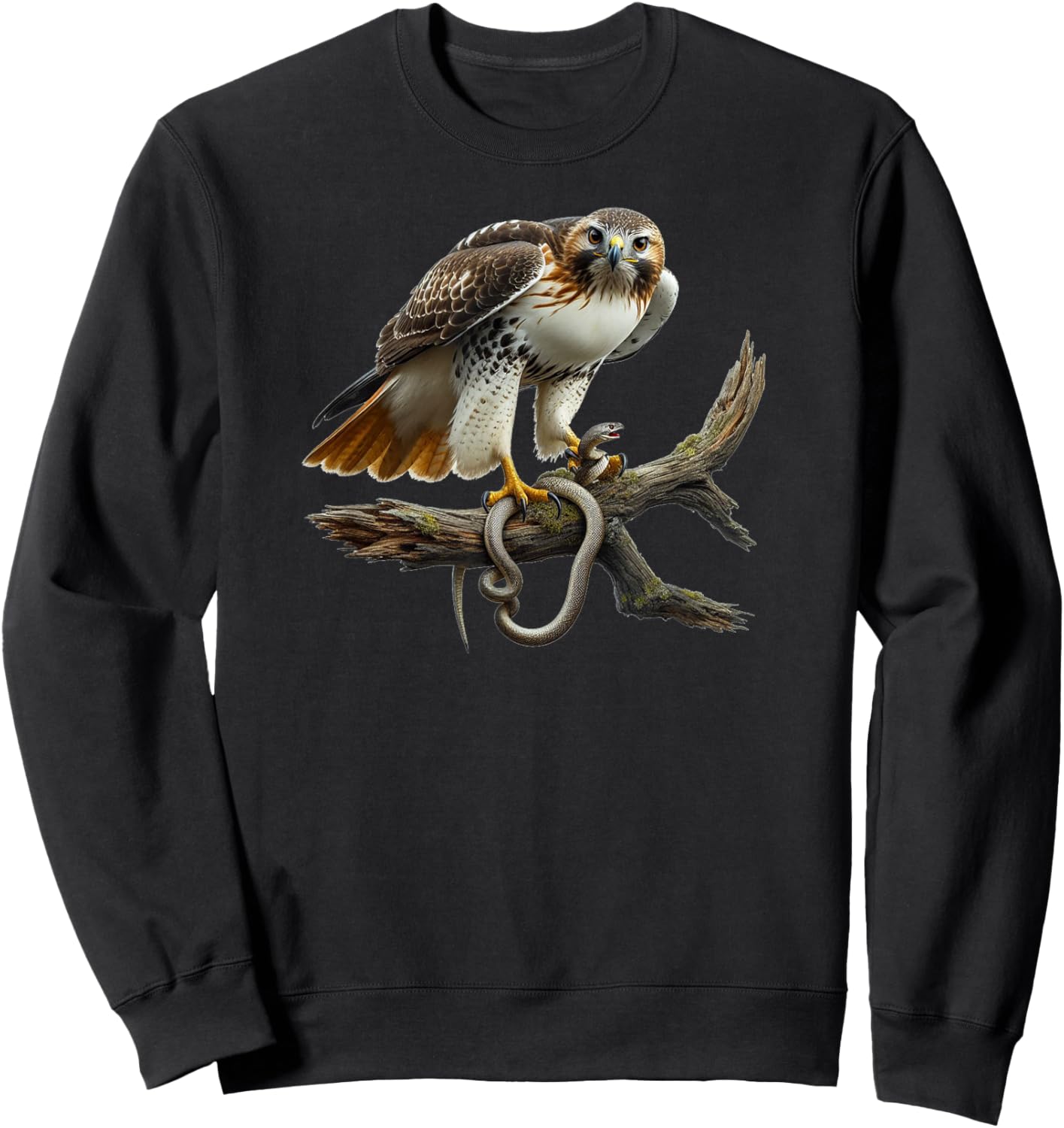 Bird Series. Redtail Hawk. Artist's Rendition. Sweatshirt - Sweatshirt | Black