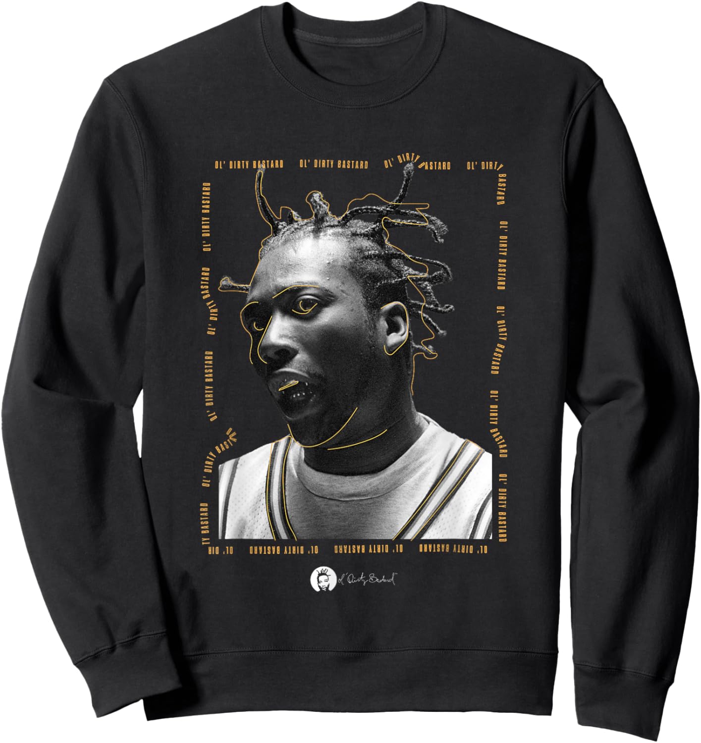Ol' Dirty Bastard ODB Line Art Portrait Sweatshirt - Sweatshirt | Black