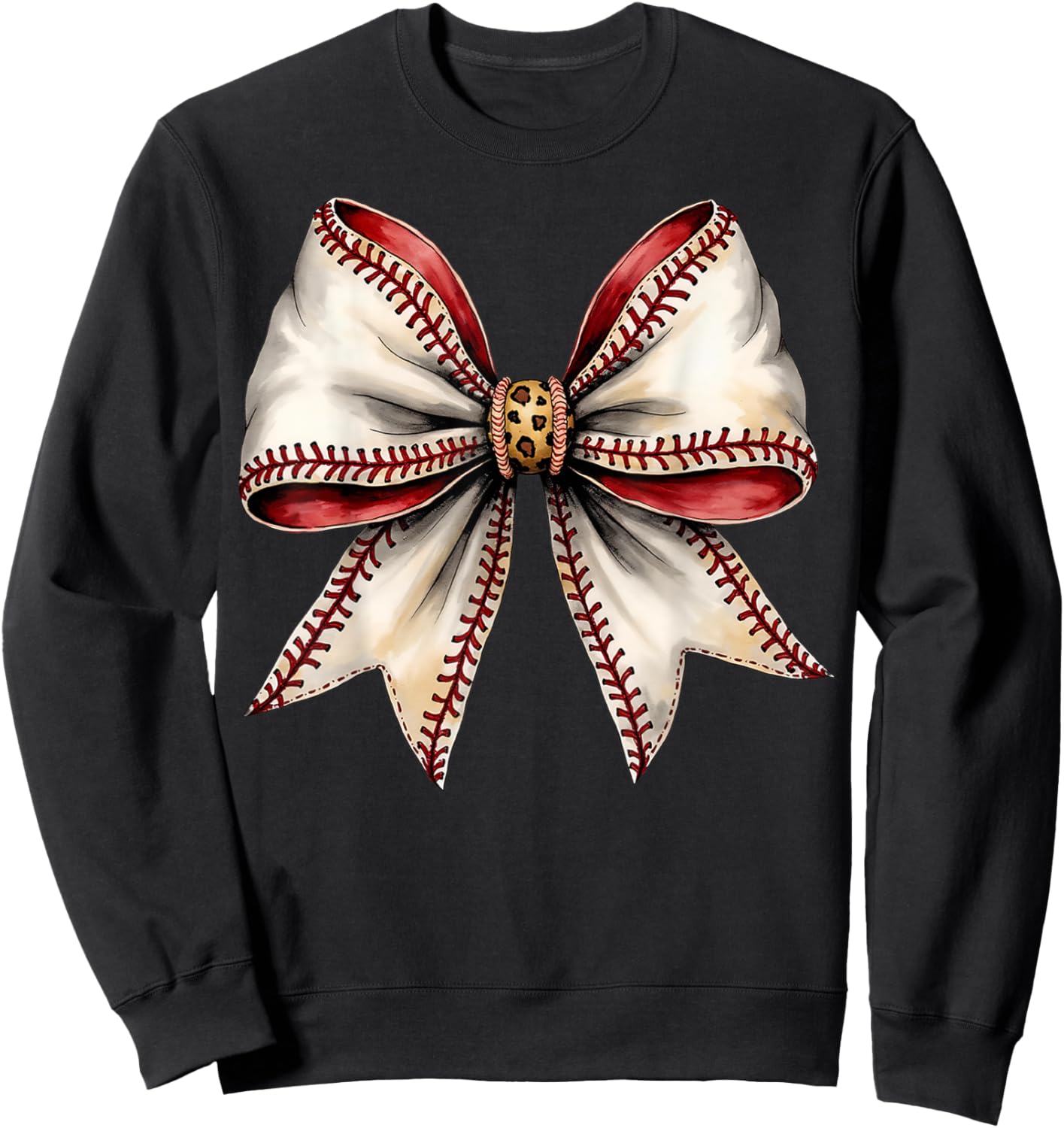 Baseball Mom Coquette White Bow Game Day Sports Girls Sweatshirt - Sweatshirt | Black