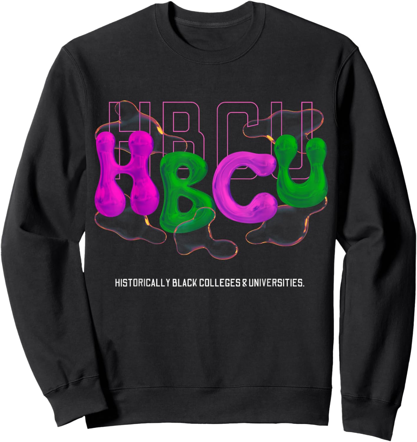 HBCU Pink and Green Historically Black College University Sweatshirt - Sweatshirt | Black
