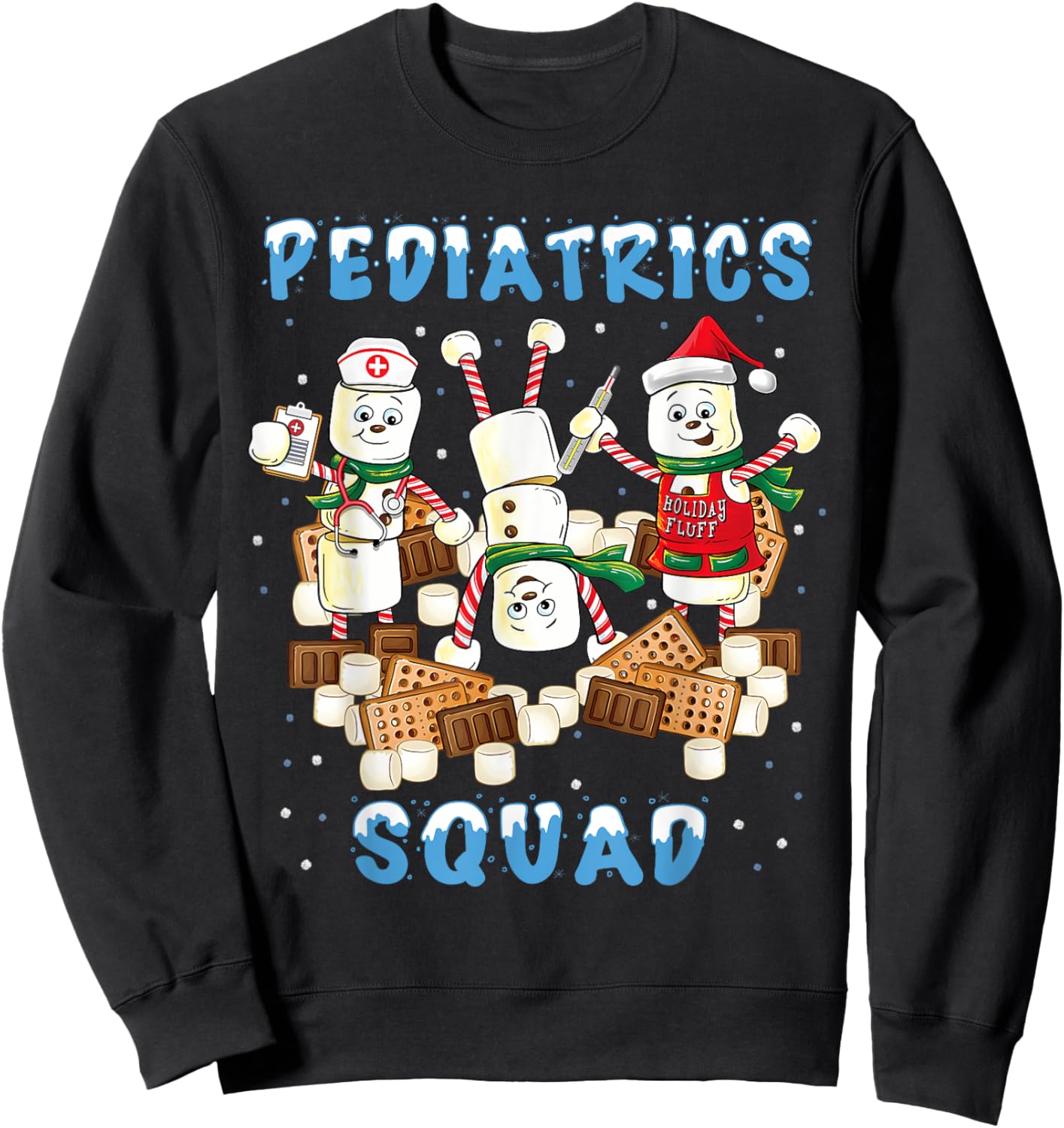 Pediatrics Nurse Squad Christmas Shirt for Pediatrics Nurses Sweatshirt - Sweatshirt | Black