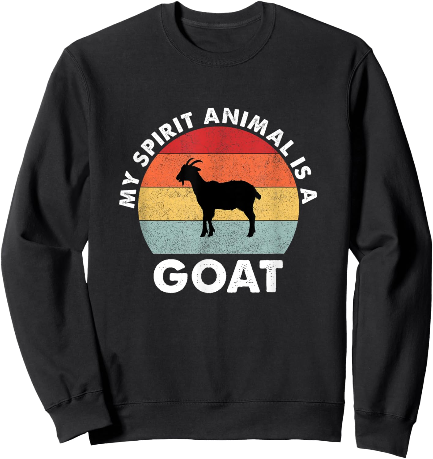 Vintage My Spirit Animal is a Goat Sweatshirt - Sweatshirt | Black