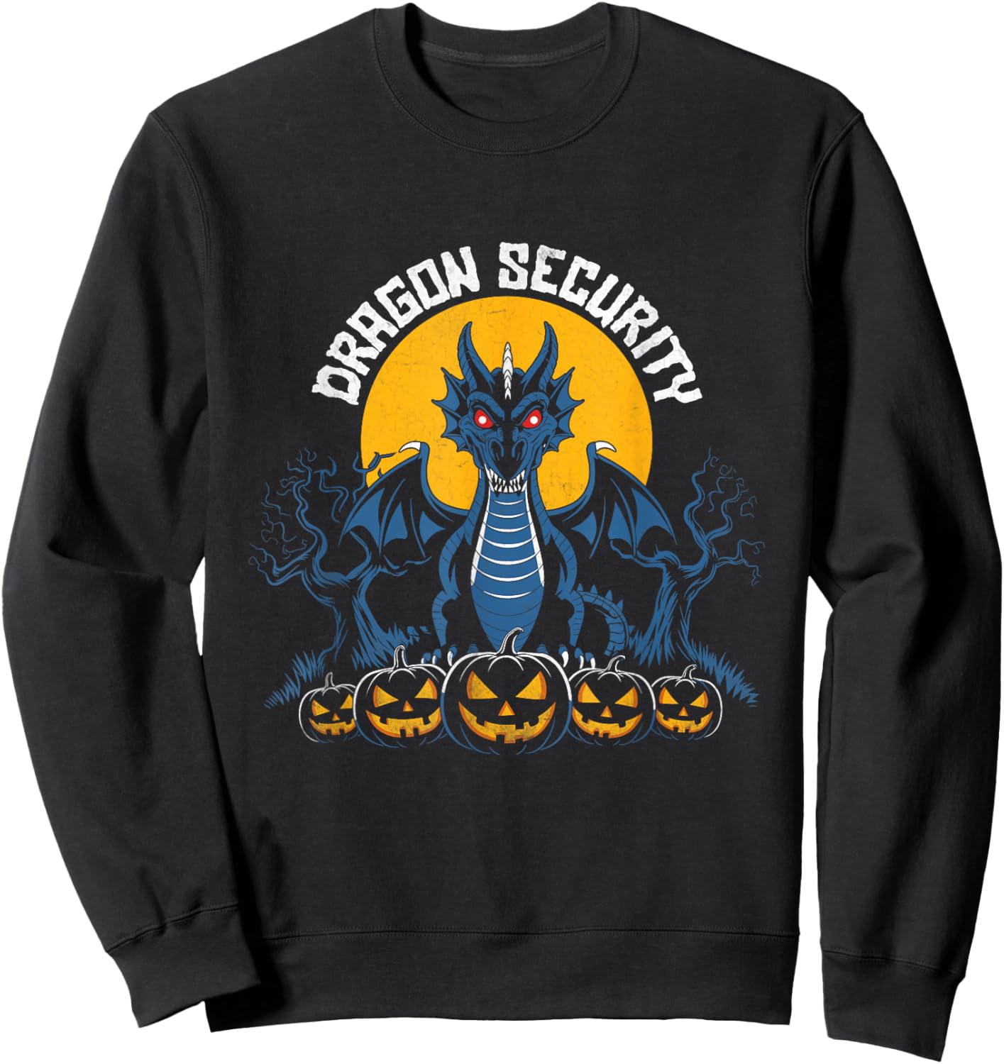 Dragon Security Halloween Funny Mom Dad Parent Men Women Sweatshirt - Sweatshirt | Black