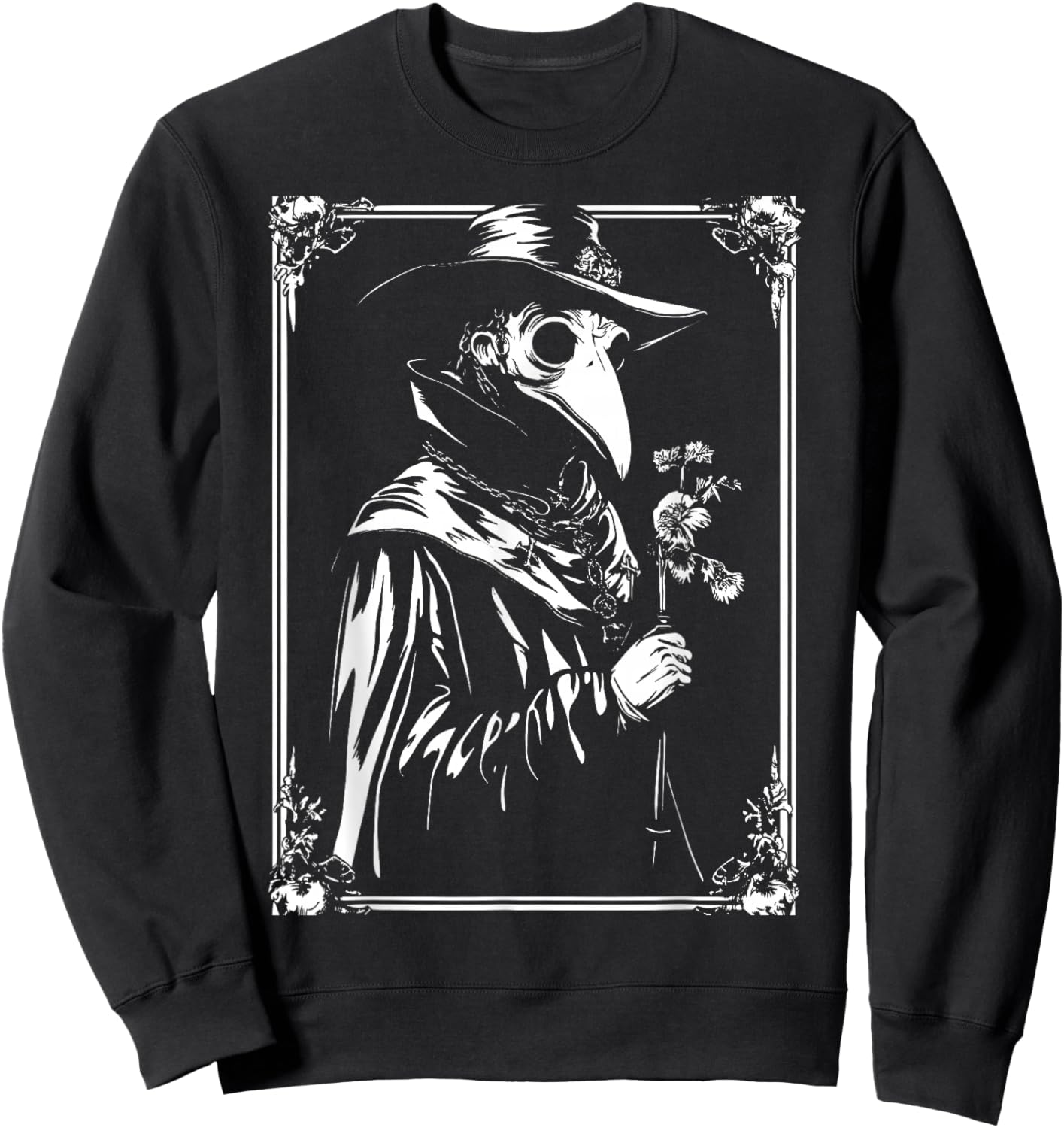 Plague Doctor Occult Gothic Steampunk Goth Sweatshirt - Sweatshirt | Black
