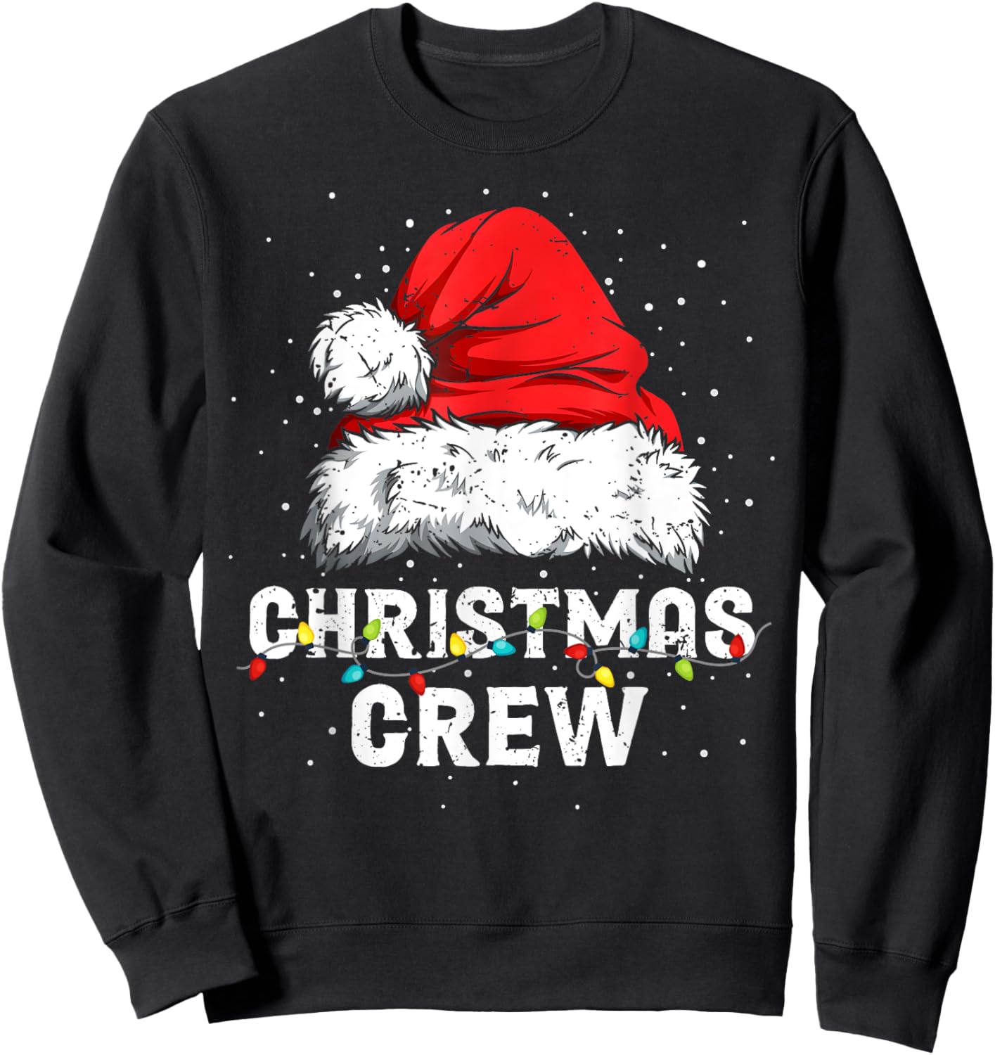 Christmas Crew Family Group Matching Christmas Pajama Party Sweatshirt - Sweatshirt | Black