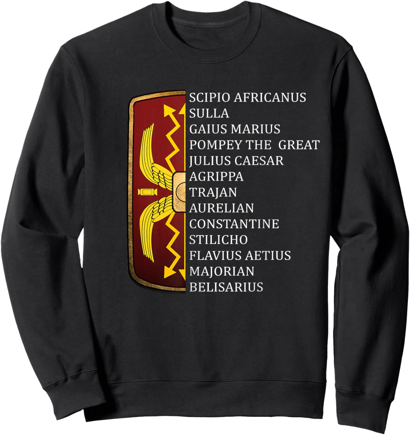 Ancient Roman Generals Legions of Rome Sweatshirt - Sweatshirt | Black