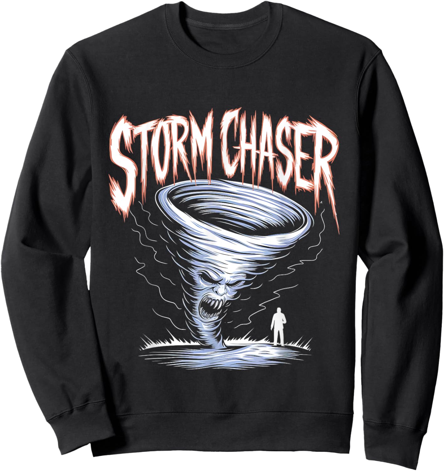 Storm Chaser Costume Tornado Twister Chasers Kids Boys Men Sweatshirt - Sweatshirt | Black