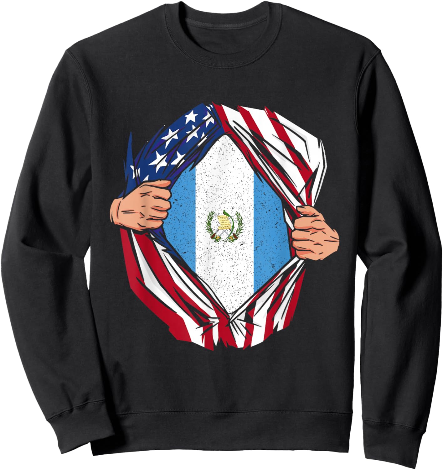 Guatemala Pride Guatemala Citizen Libre Flag Pride Citizen Sweatshirt - Sweatshirt | Black