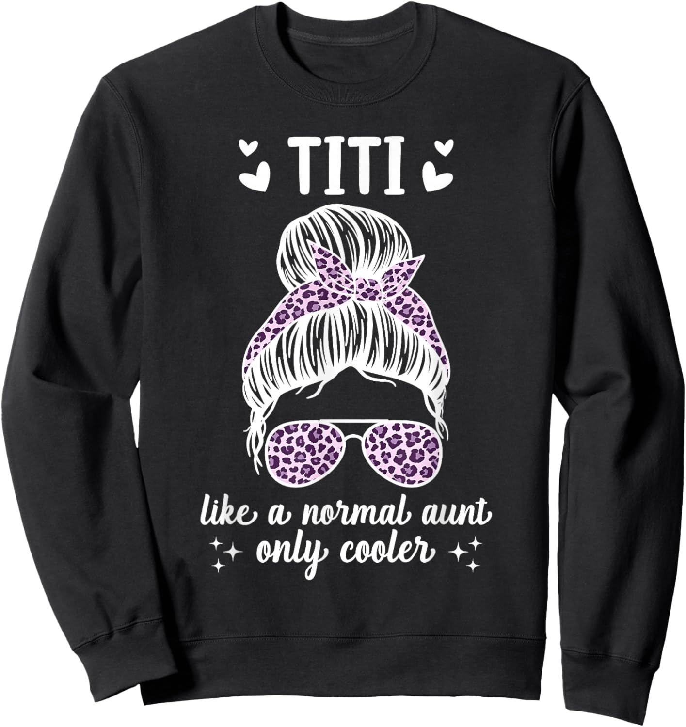 Funny Titi Aunt For Mother's Day Co - Black, Small - Female, -Adults - Short Sleeve, U-Neck - Casual, Spring Sweatshirt - Sweatshirt | Black