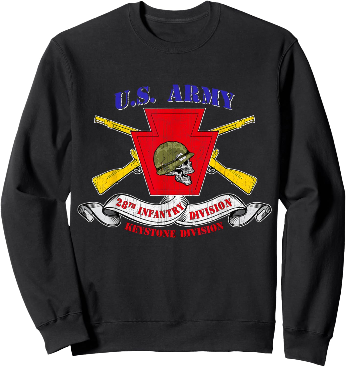 28th Infantry Division 28th ID Veteran Keystone Division Sweatshirt - Sweatshirt | Black