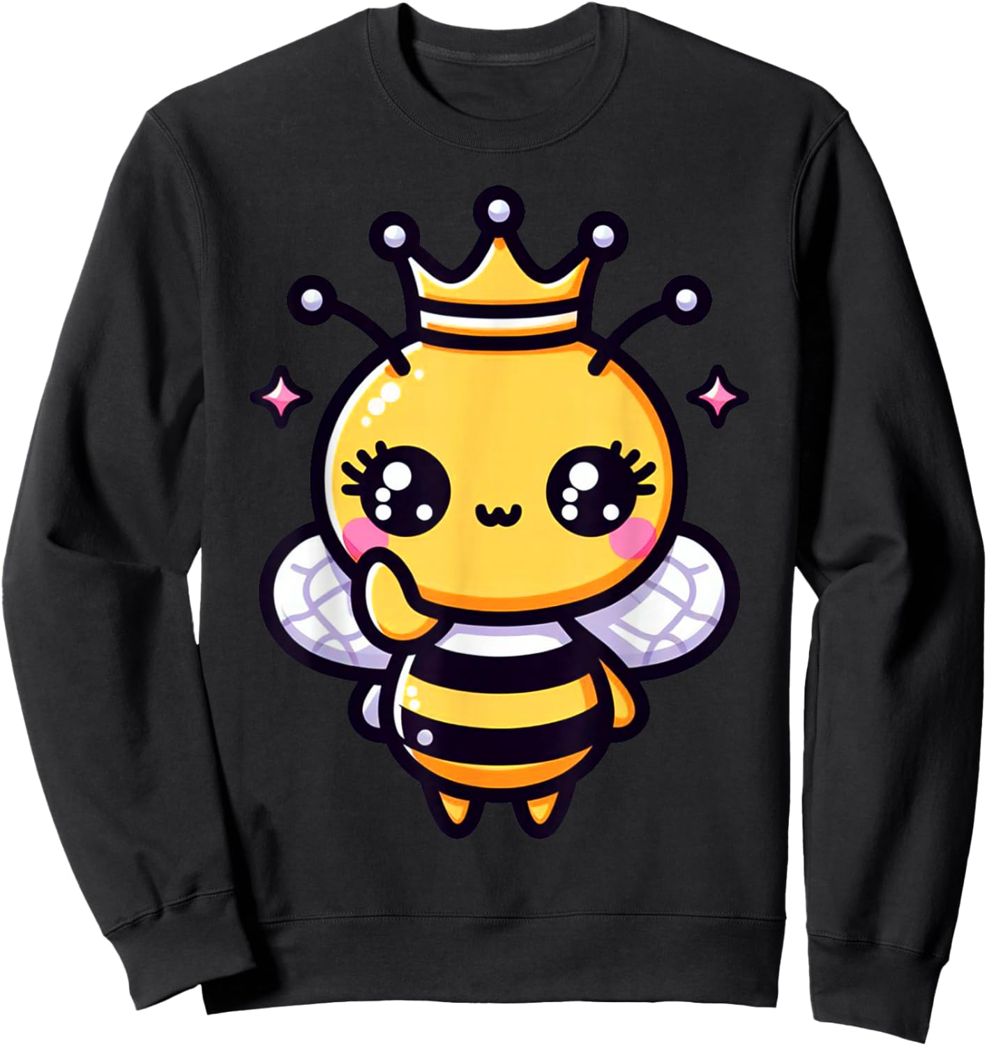 Queen Bee Crown Women Men Girls Honey Hive Bee Keeper Bee Sweatshirt - Sweatshirt | Black