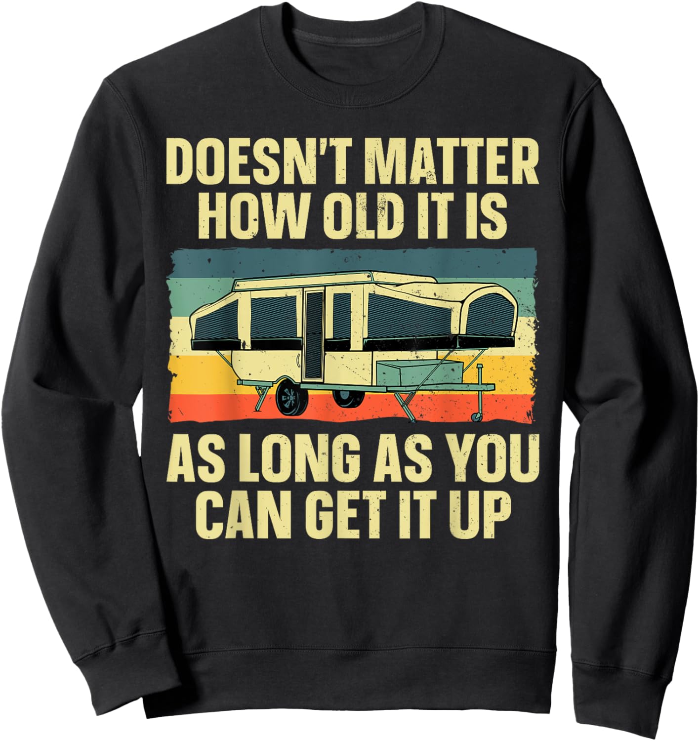 Best Pop Up Camper Art Women Pop Up Trailer Camping Sweatshirt - Sweatshirt | Black