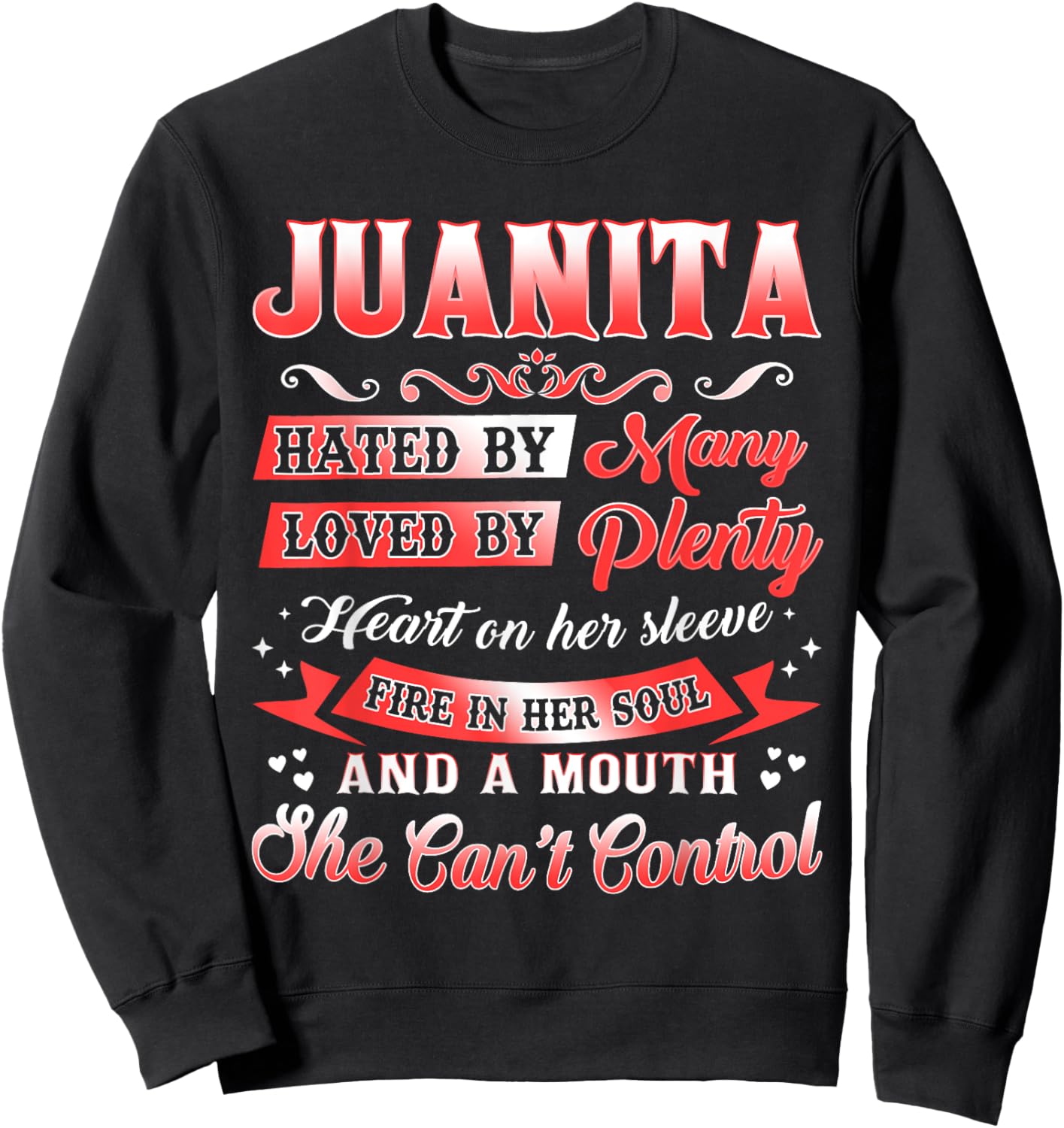 Juanita Name Shirt Personalized Juanita First Name Sweatshirt - Sweatshirt | Black