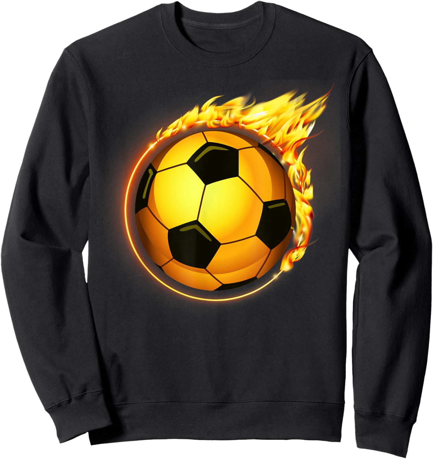 Black & Gold Soccer Vibes Game Day Soccer Cheers Soccer Fans Sweatshirt - Sweatshirt | Black