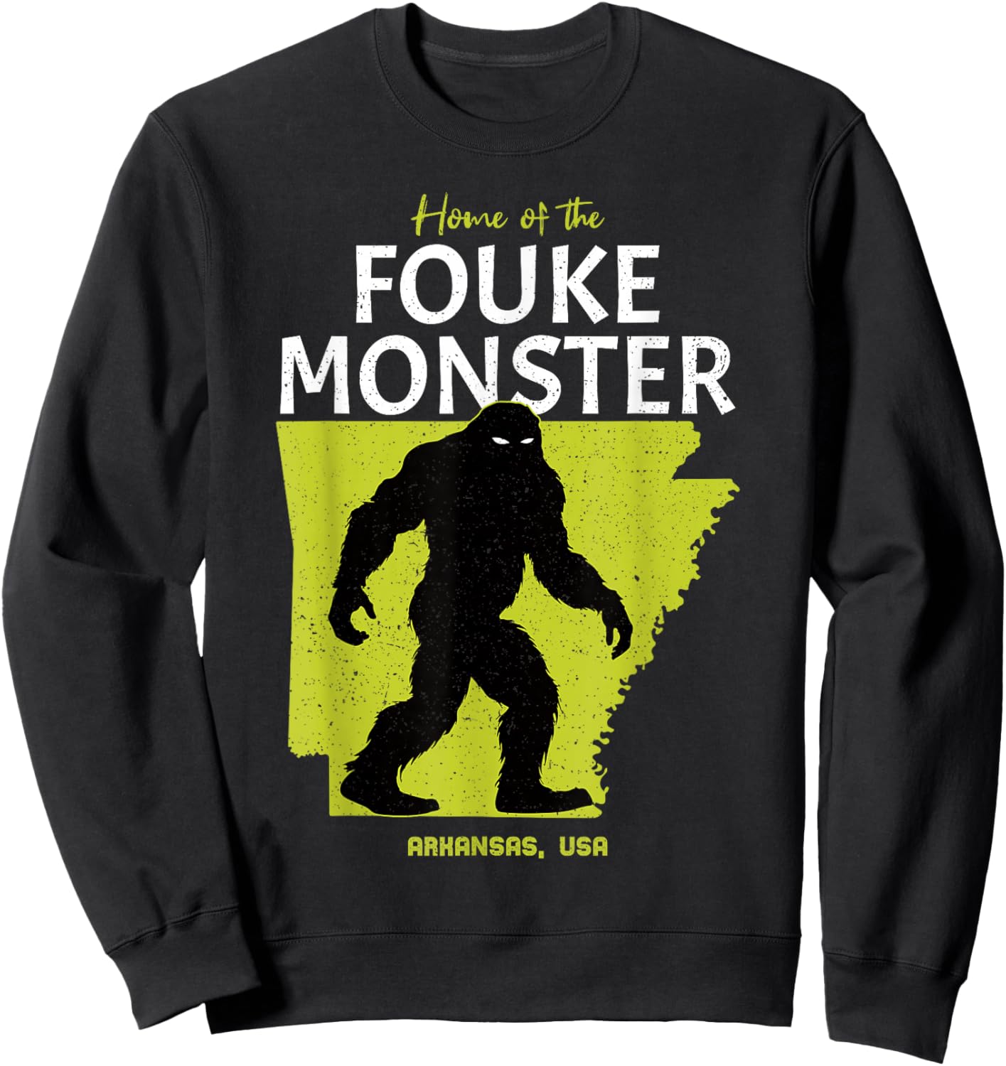Fouke Monster Arkansas State American Cryptid Sweatshirt - Sweatshirt | Black