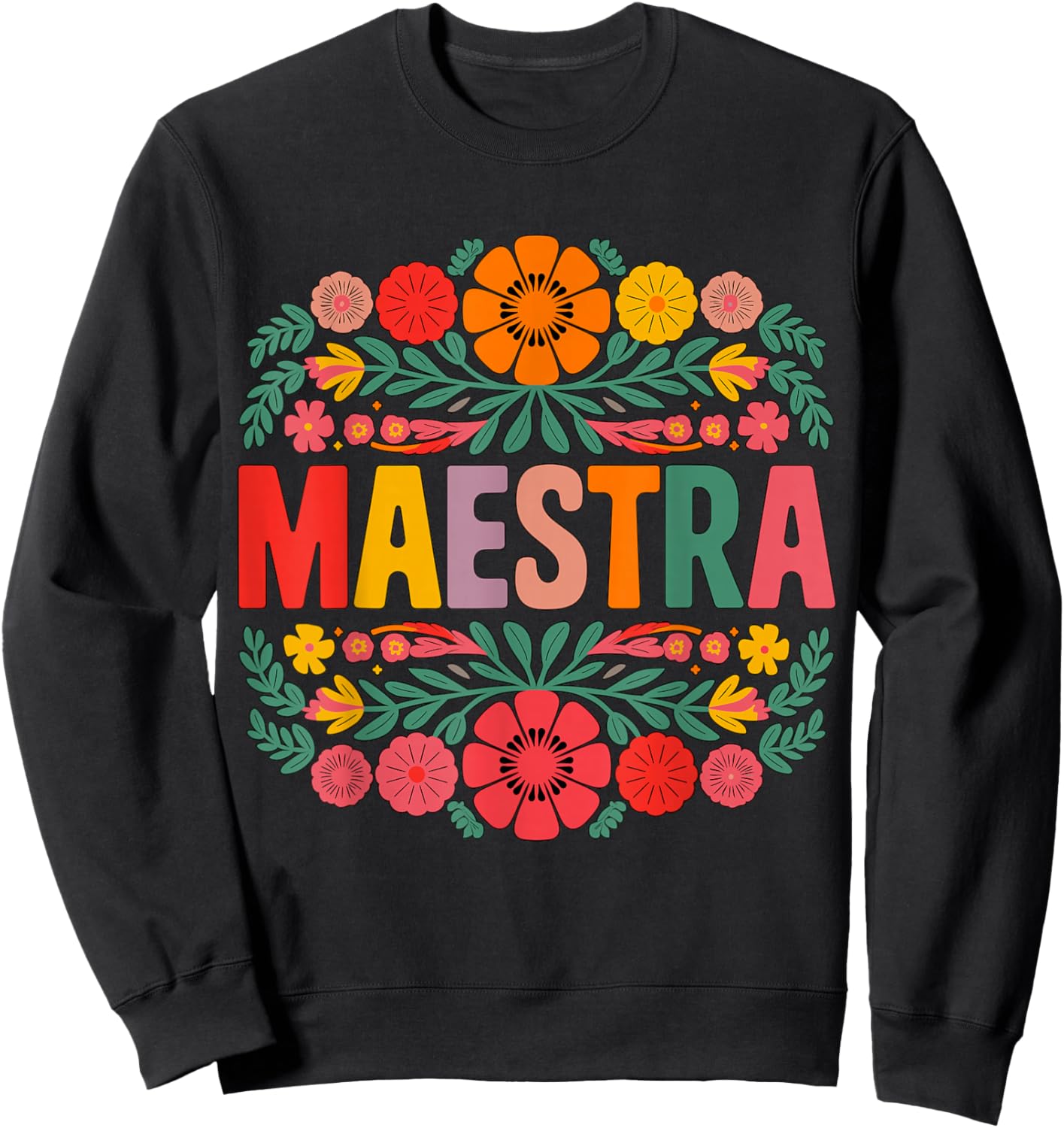 Maestra Spanish Teacher Bilingual Sweatshirt - Sweatshirt | Black