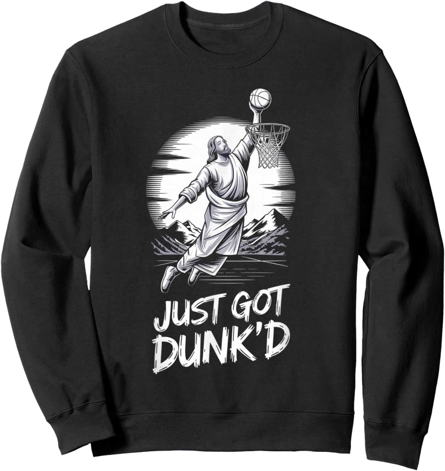 Just Got Dunked Baptism Basketball Sweatshirt - Sweatshirt | Black