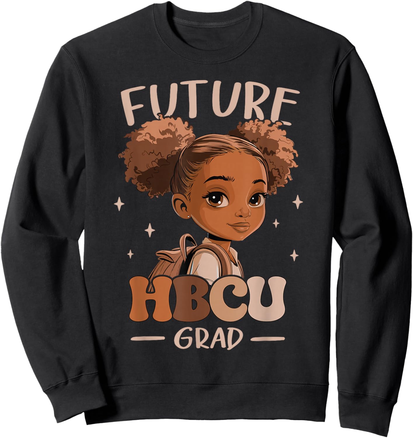 Future HBCU Grad kids Black Girl Afro Black History Month Sweatshirt - Sweatshirt | Black