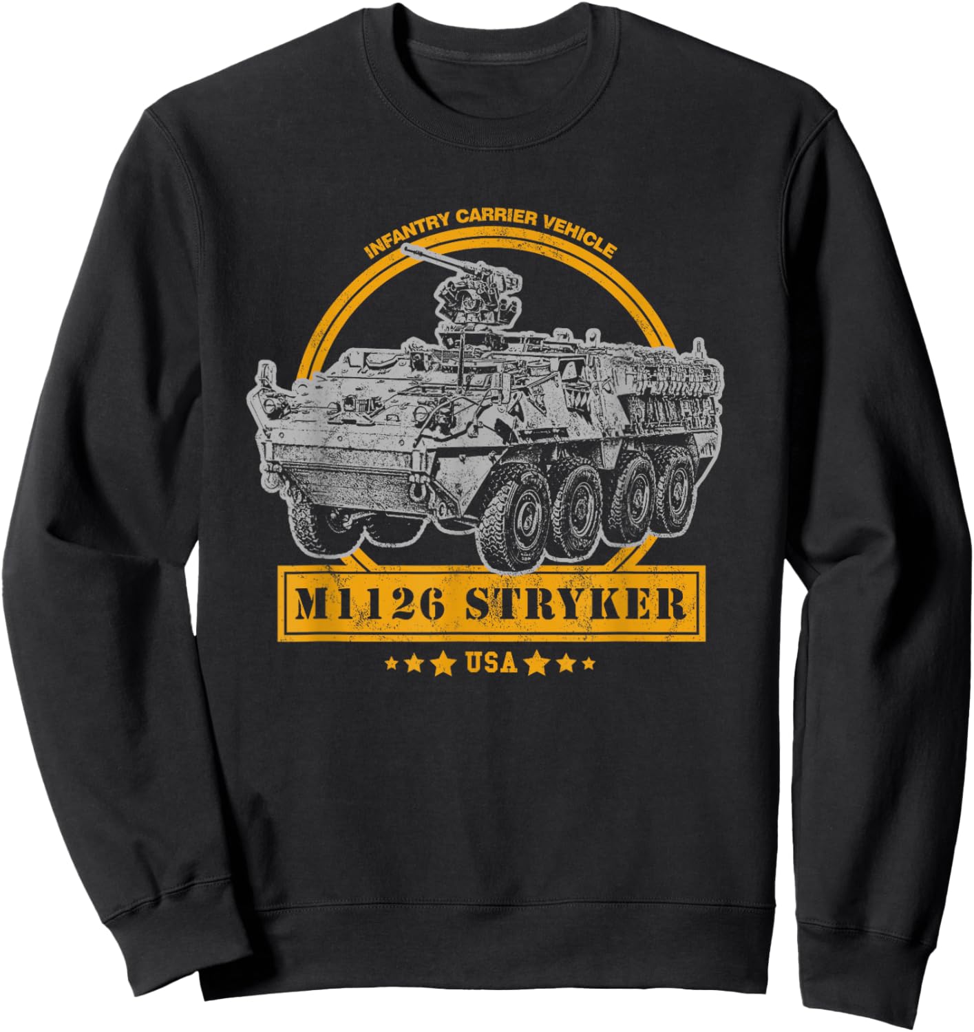 M1126 Stryker Infantry Carrier Vehicle Sweatshirt - Sweatshirt | Black