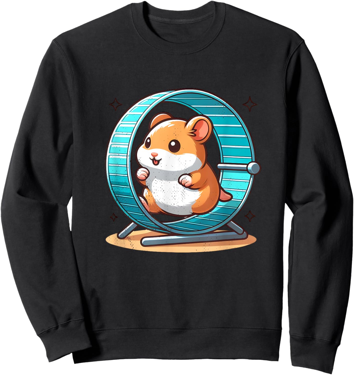 Hamster Running in Wheel Sweatshirt - Sweatshirt | Black