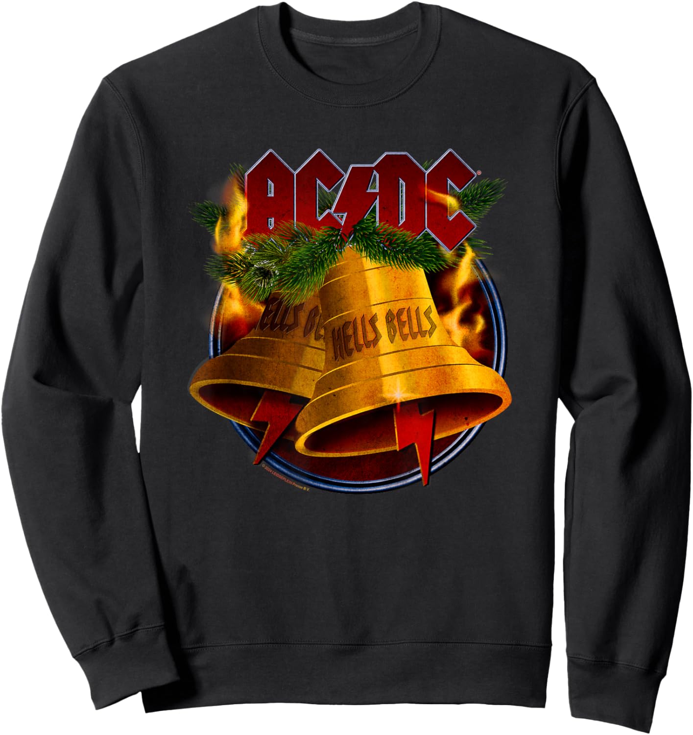 Official AC/DC Hells Bells Christmas Music Merch for Fans Sweatshirt - Sweatshirt | Black