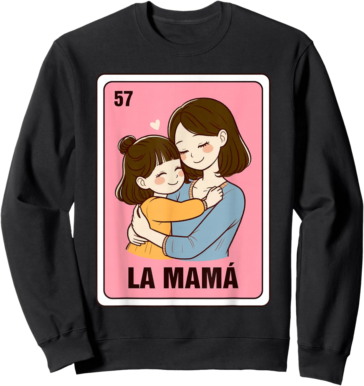 Mexican Mom Daughter Mother’s Day La Mama Mexican Bingo Card Sweatshirt - Sweatshirt | Black