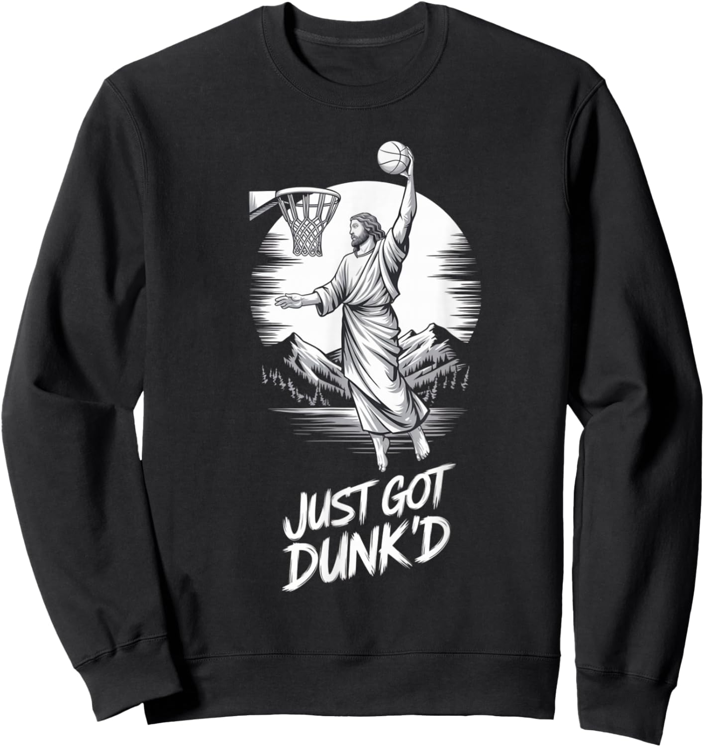 Just Got Dunked Baptism Basketball Sweatshirt - Sweatshirt | Black