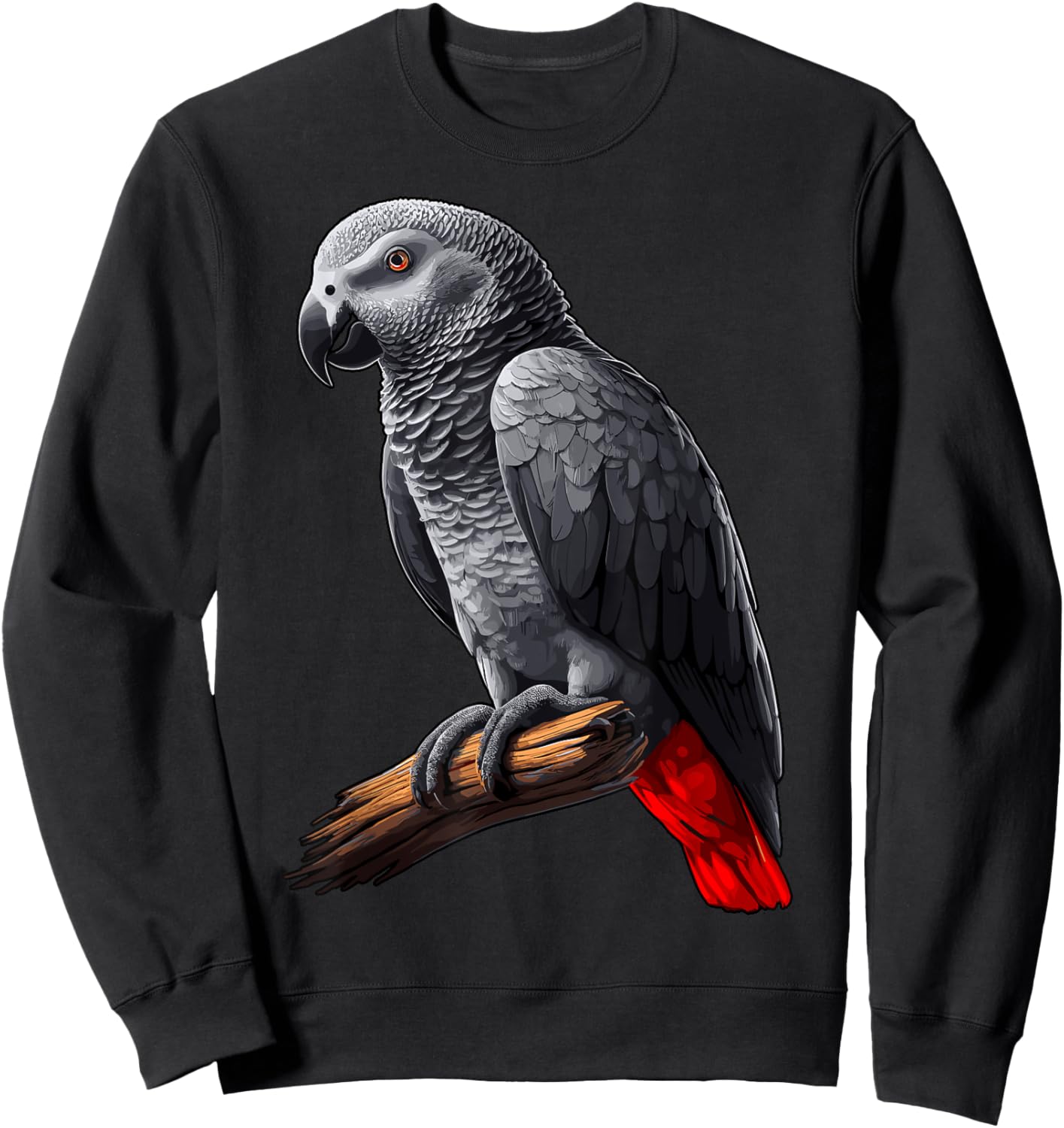 African Grey Parrot Sweatshirt - Sweatshirt | Black