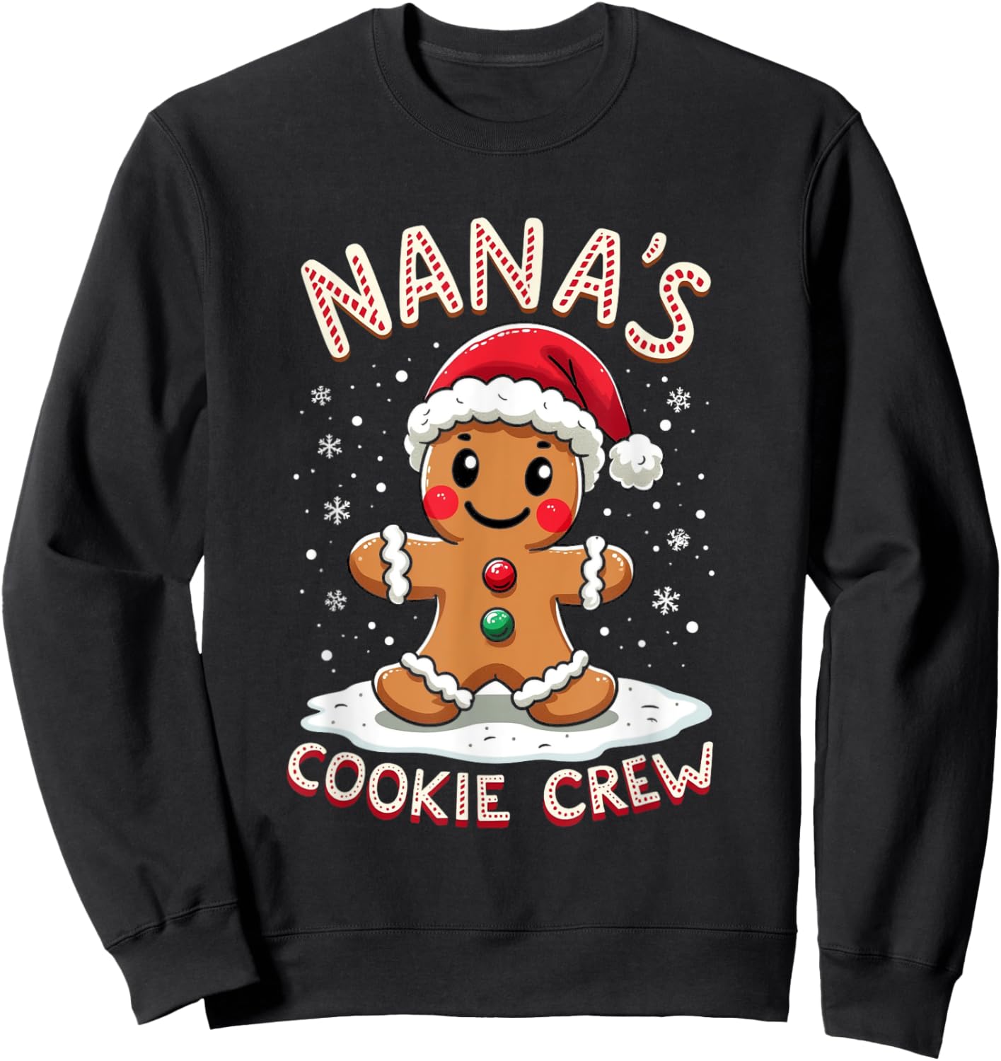 NANA'S COOKIE CREW Holiday Gingerbread Sweatshirt - Sweatshirt | Black