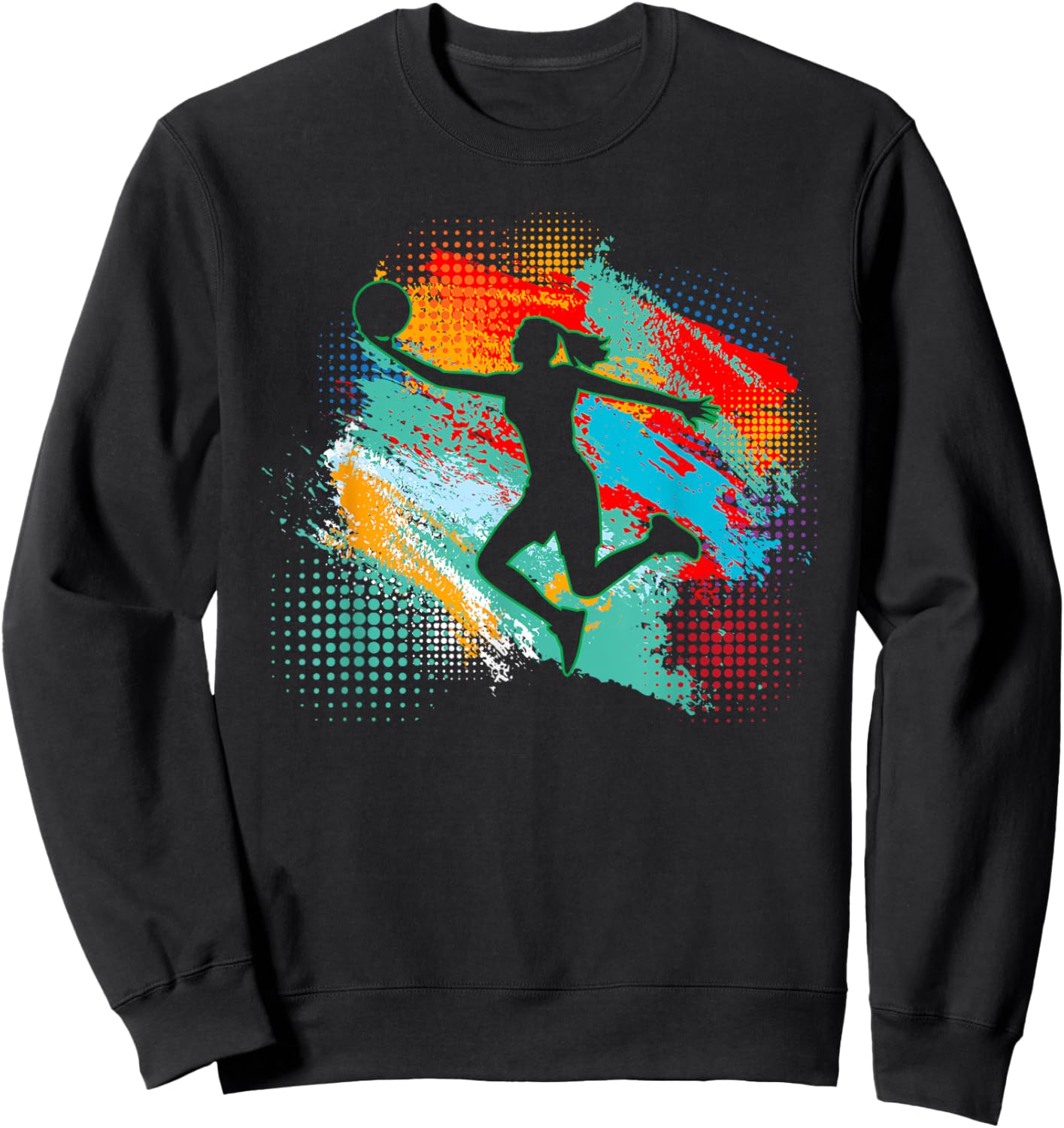 Basketball Sports Fan Women Girls Player Sweatshirt - Sweatshirt | Black