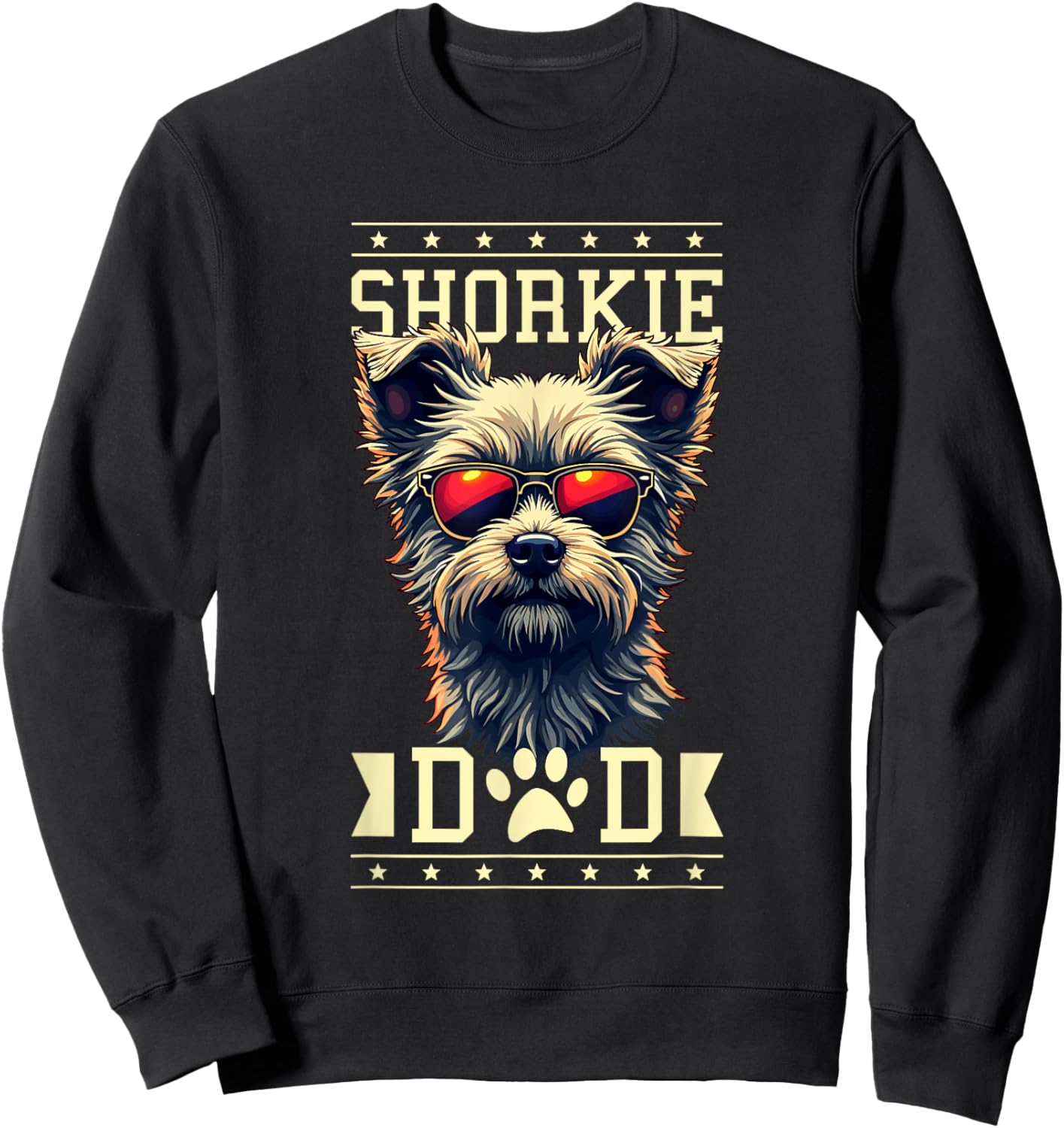 Shorkie Dad Shorkies Shih Tzu Yorkshire Terrier Sweatshirt - Sweatshirt | Black