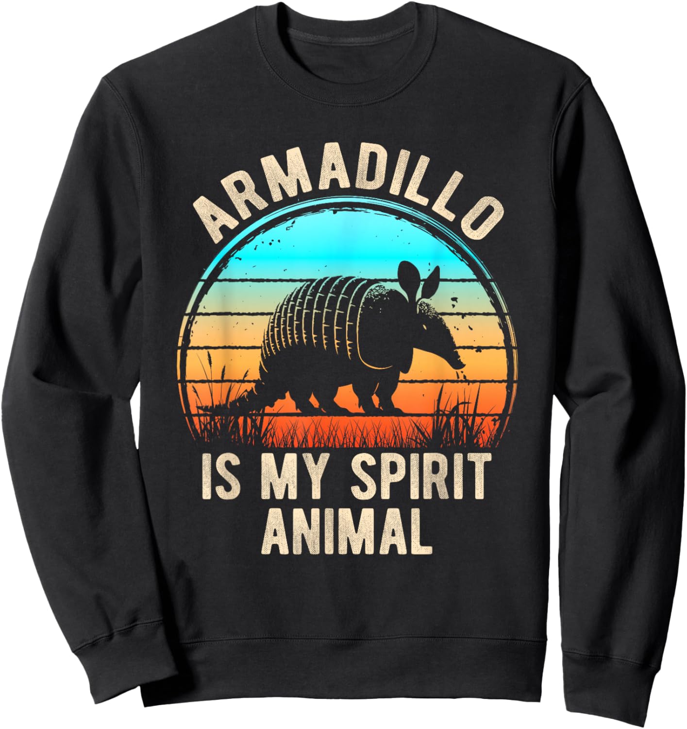 Armadillo Is My Spirit Animal Retro Nature Lovers Sweatshirt - Sweatshirt | Black