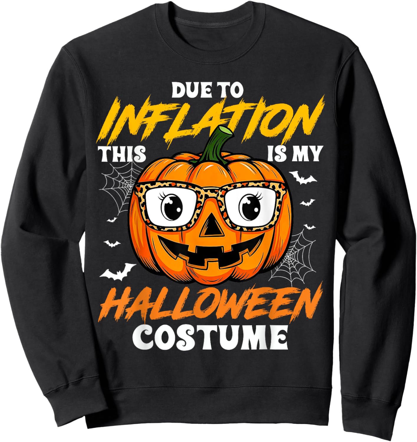 Pumpkin Halloween Costume Men Women Funny Halloween Sweatshirt - Sweatshirt | Black