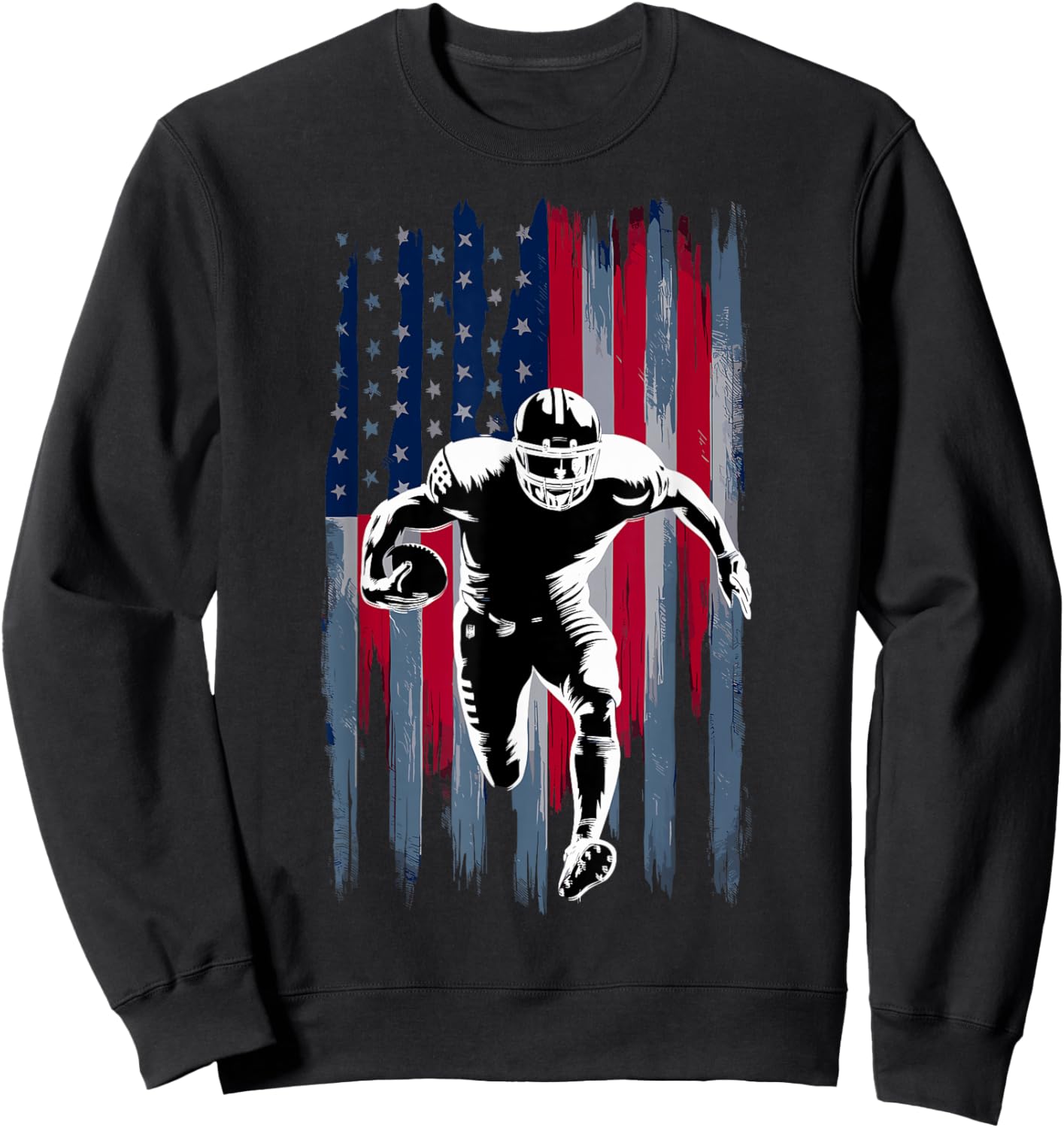 American Football Flag Sweatshirt - Sweatshirt | Black