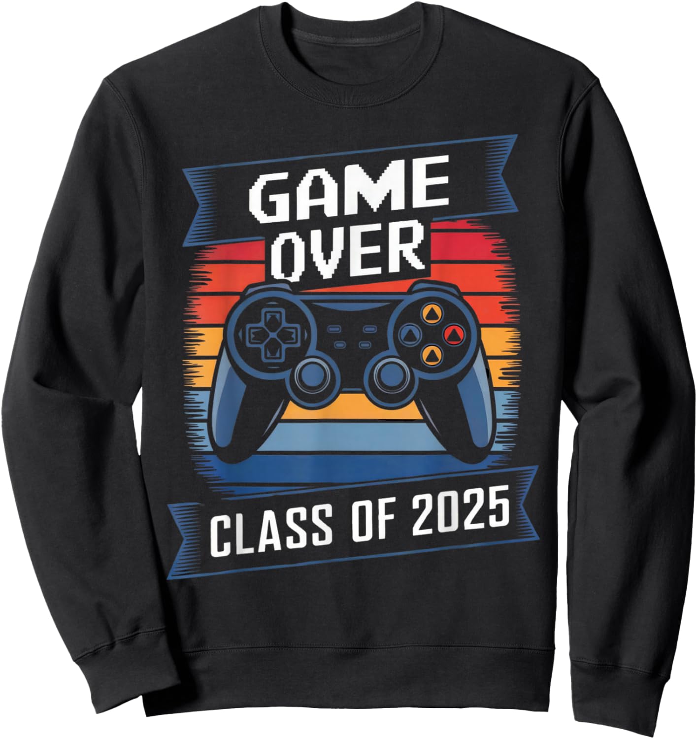 Vintage Game Controller Class of 2025 Sweatshirt - Sweatshirt | Black